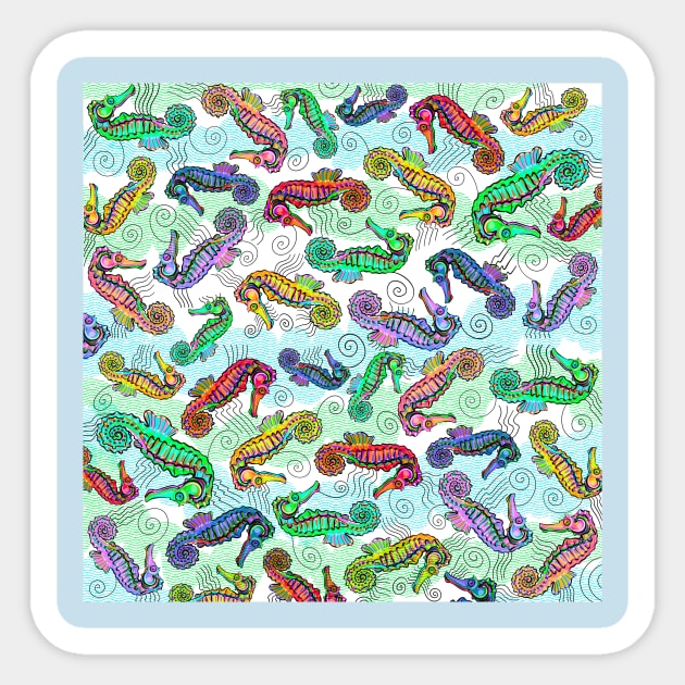 Seahorse Party Sticker by MWILLI